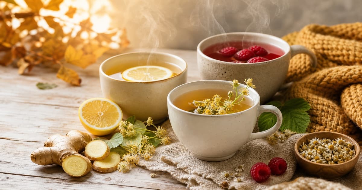 Herbata imbirowa i inne herbaty rozgrzewające — co pić jesienią i zimą